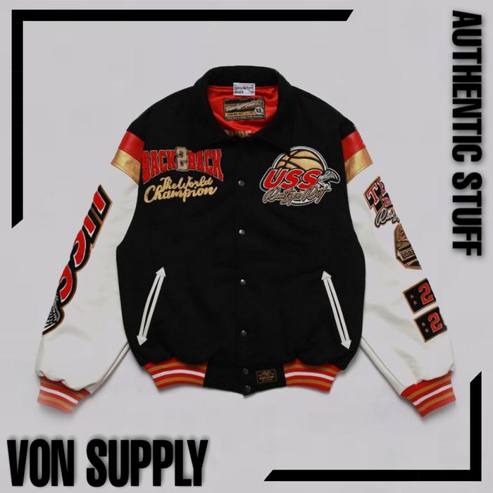 RawType Riot x USS Varsity Champ Back 2 Back Jacket - raw type rtr