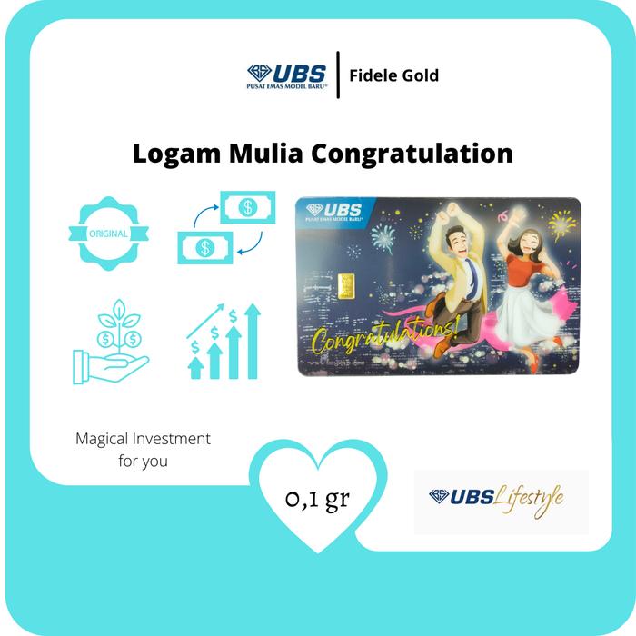LOGAM MULIA UBS LOGAM EMAS ASLI LOGAM MULIA CONGRATULATIONS 24K