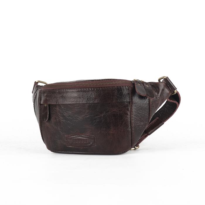 RAVEN Tas Pinggang Waist Selempang Sling Bag Kulit Asli Pria Crossbody