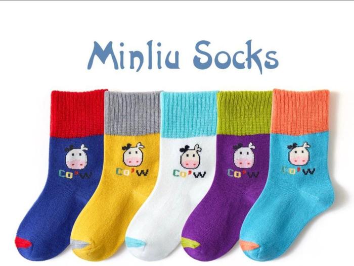 Kaos Kaki Anak Cowok Cewek Impor motif Sapi Cow ukuran 1-8tahun