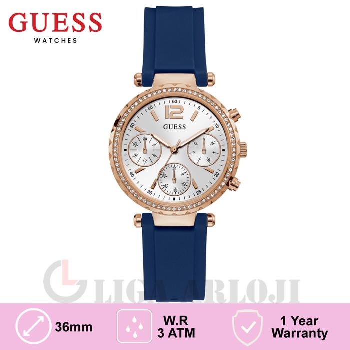 GUESS GW0113L3 Original SOLSTICE Jam Tangan Wanita Analog Blue Rose