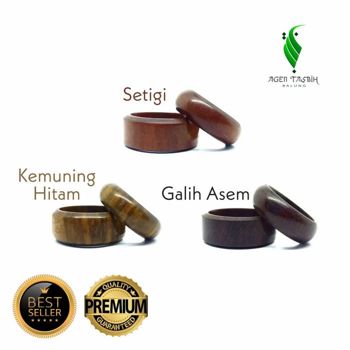 Cincin Kayu Galih asem, Setigi, Kemuning Hitam, Cincin Cantik, Cincin