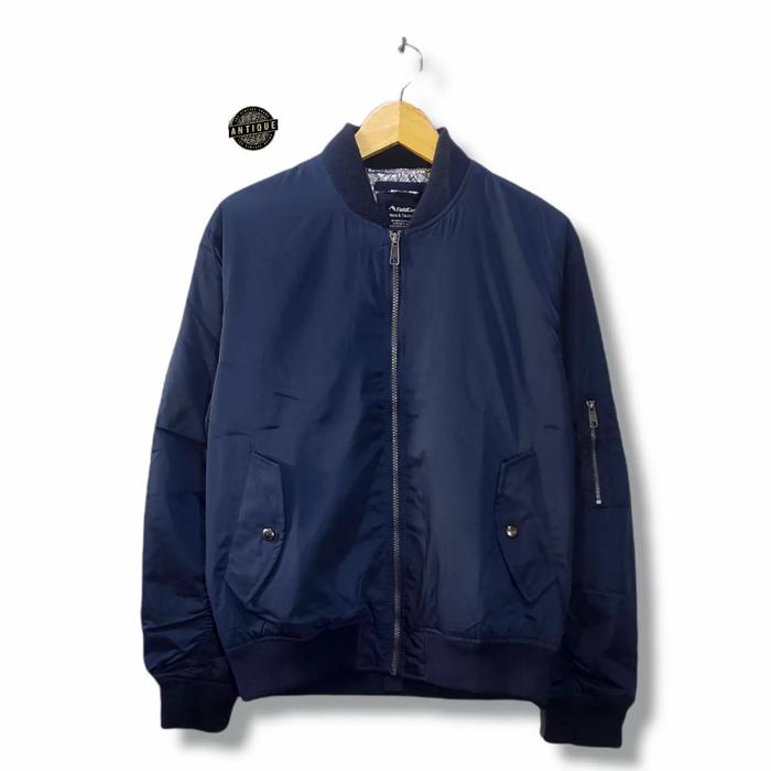 FIELD CORE Heat Assist Bomber Jacket navy Size Tag M (P65xL54)