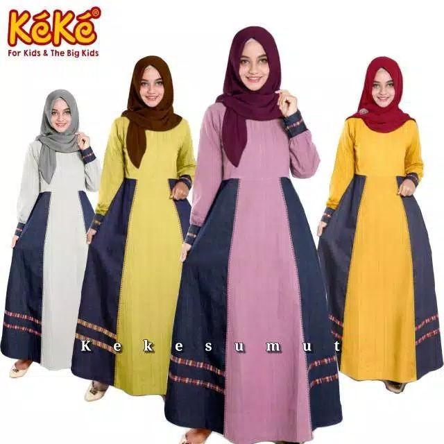 Kekesumut Baju Muslim Gamis Wanita Dewasa Katun GDK 181929 Keke Busana