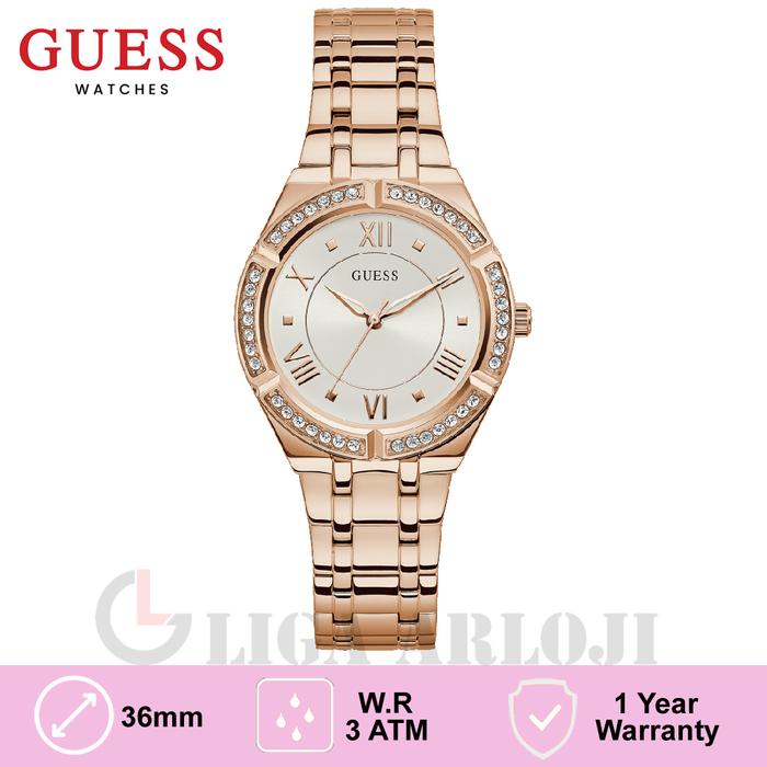 GUESS GW0033L3 Original COSMO Jam Tangan Wanita Analog Rose Gold