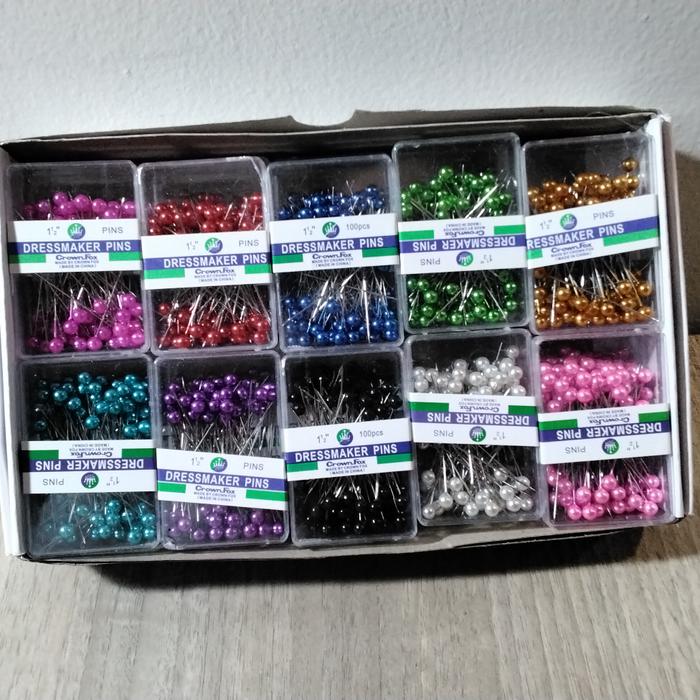 Jarum pentul 1warna per kotak