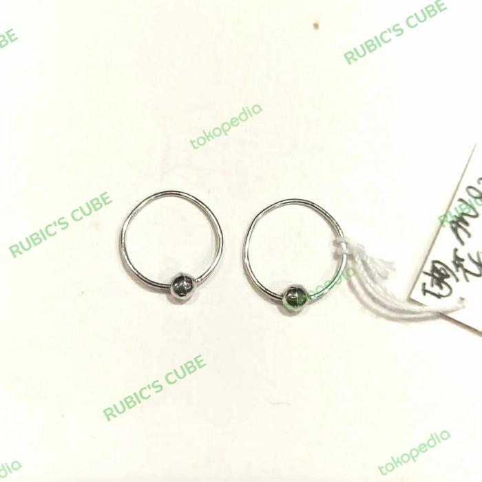 Anting Anak Tusuk Bulat Emas Putih 750