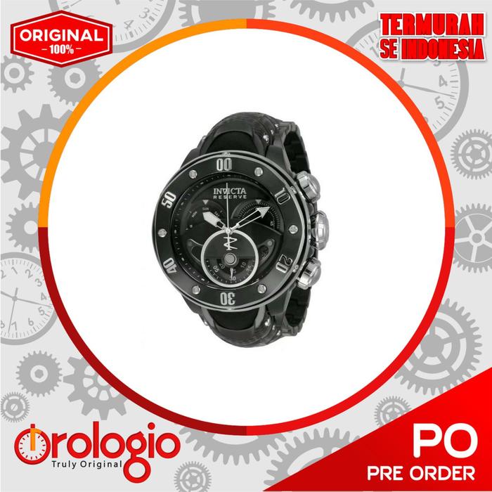 Jam Tangan Invicta Reserve Kraken 54mm Swiss Quartz Chrono Black 33373