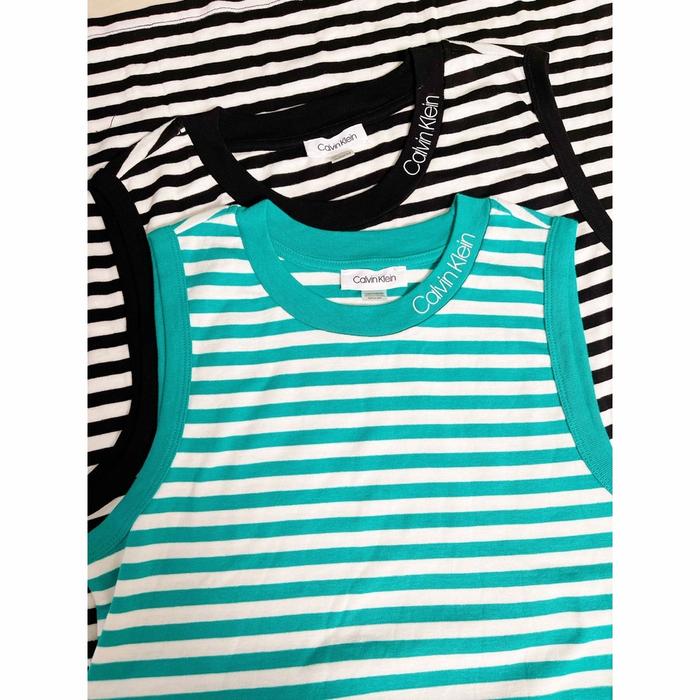 Dress Calvin Klein Stripe Tshirt Sleveeless