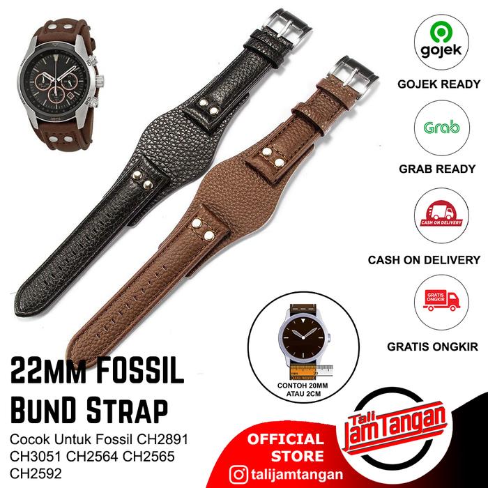 Tali Jam Tangan Bund Strap untuk Fossil CH2891 CH3051 CH2564 CH2565