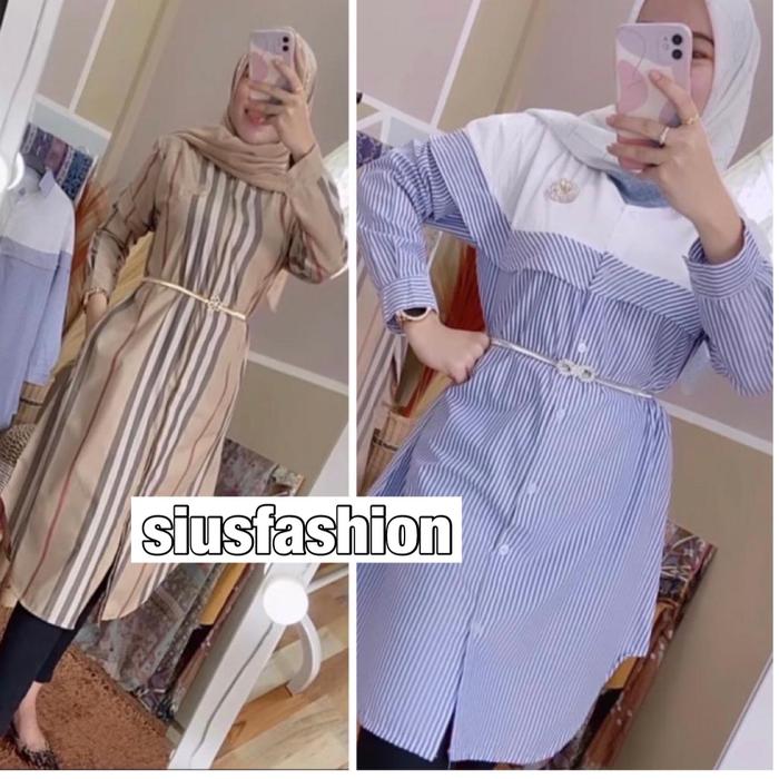 TUNIK KEMEJA KEMEJA SALUR BIRU DAN BB KUALITAS I