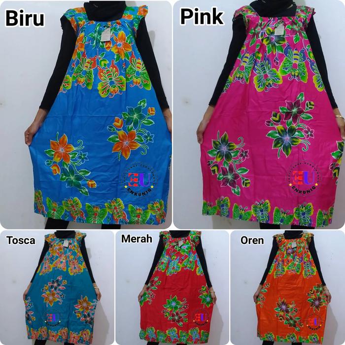 Daster Yukensi Jumbo Batik / Daster Tanpa Lengan Santai YJMS03