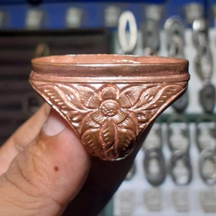 cincin ikat emban ring batu pandan model GACOR ( TEMBAGA COR )