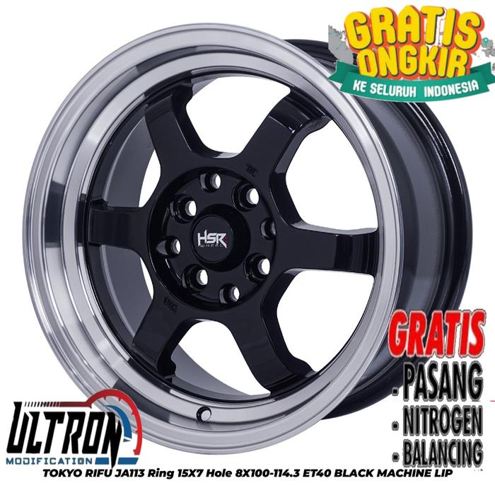 velg ring 15 celong te37 hsr tokyo pcd 8x100-114,3 mobil brio,agya,kia