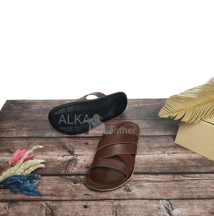 Sandal Kulit Sandal Pria Model Full Kulit
