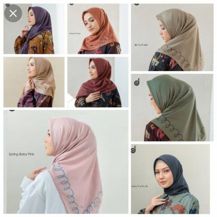 Jilbab Segi Empat seri Spring by Deenay