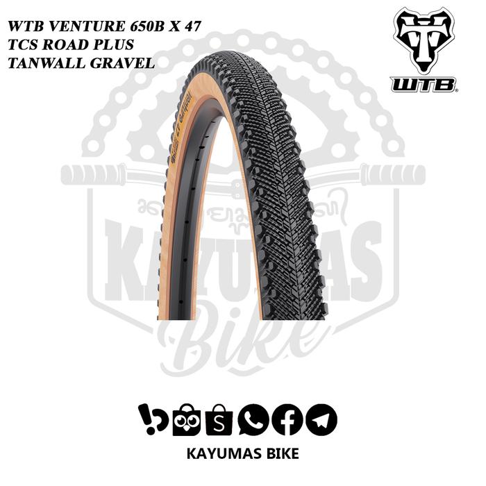 BAN LUAR WTB VENTURE 650B x 47 TCS ROAD PLUS TANWALL GRAVEL