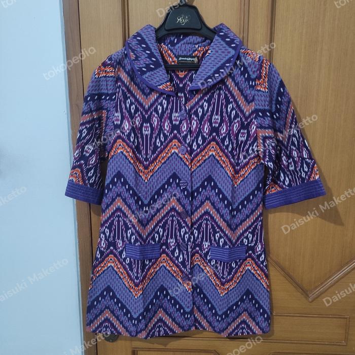 Blouse batik wanita Hassenda Clothing (preloved)