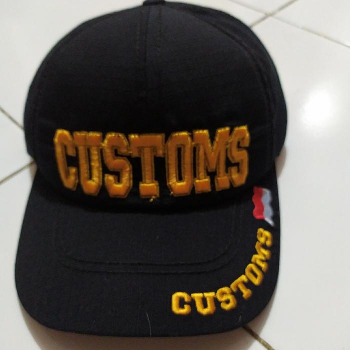 TOPI LAPANGAN BEACUKAI TULISAN HITAM CUSTOMS BEACUKAI