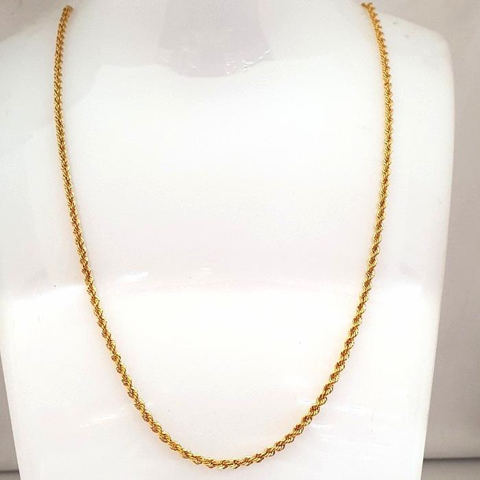 kalung tambang emas asli kadar 375 | gold 1001