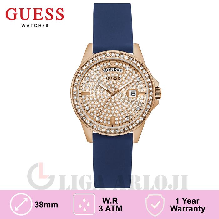 GUESS GW0358L1 Original LADY COMET Jam Tangan Wanita Analog Rose Blue