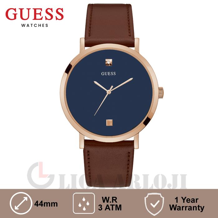 GUESS GW0009G2 Original SUPERNOVA Jam Tangan Pria Analog Brown Leather