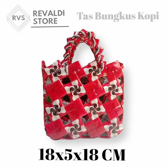 KERAJINAN TAS BUNGKUS KOPI / PRAKARYA TAS DARI BUNGKUSAN KOPI