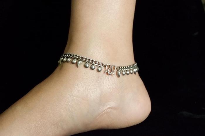 GELANG KAKI INDIA GELANG KAKI PERAK ASLI 925 PERAK BALAR BALI