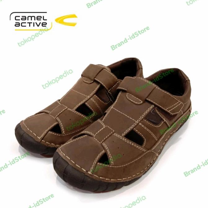 CAMEL ACTIVE Sepatu Sandal Pria original kulit asli BRUNO II Coffee