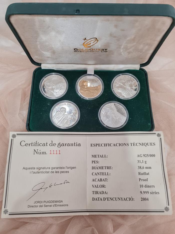 Koin Perak Metal Goldquest Paus dengan Sertifikat Box Asli Uang Kuno