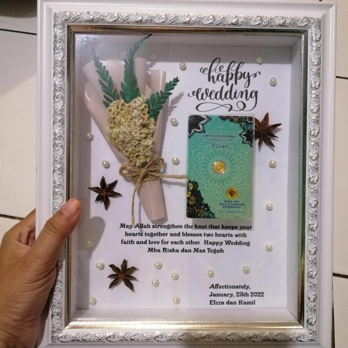 pigura ukir 3d hadiah/mahar custom