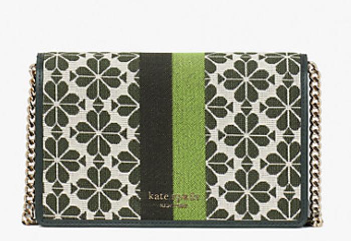 KATE SPADE FLOWER JACQUARD STRIPE CHAIN WALLET BY MADAME JASTIP USA