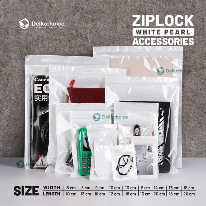 ZIPLOCK AKSESORIS/ LAY BAG AKSESORIS PUTIH/ HITAM/MATT