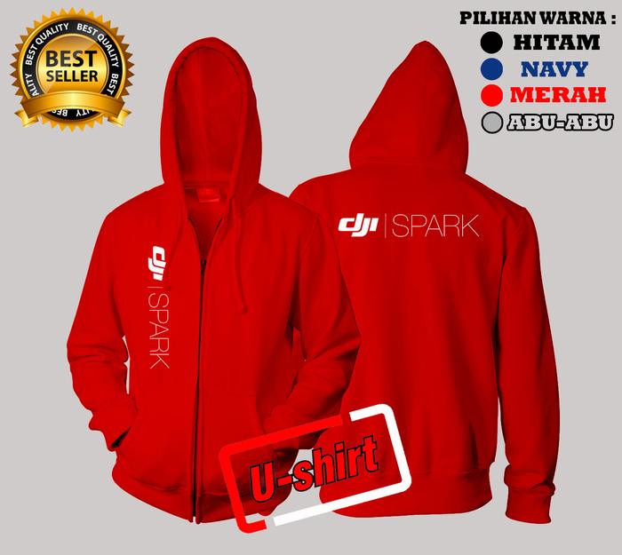 SWEATER HOODIE ZIPPER DJI SPARK DJI  COSTUMERCH TERLARIS
