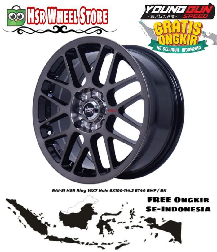 Velg Mobil Ring 16 HSR RAIS1 Velg Brio Mobilio Yaris Jazz Avanza Dll