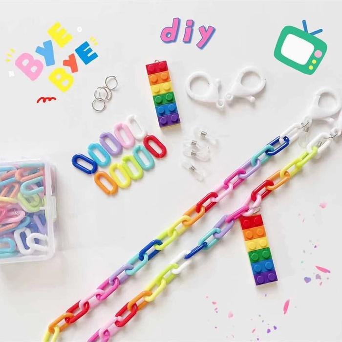 DIY kalung masker lego/tali rantai masker/mask chain/strap masker