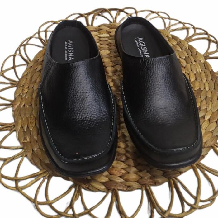 sepatu sandal tutong pria bahan kuoit sapi asli sukaregang garut