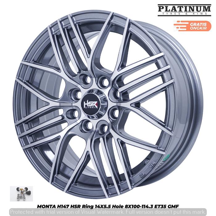 VELG RACING RING14 HSR MONTANA COCOK UNTUK BRIO,MARCH,KARIMUN,SIRION