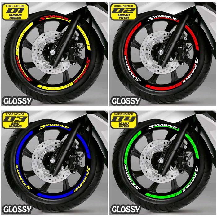 Sticker List Cutting Velg SUZUKI SKYWAVE Variasi AR 01 Glosssy