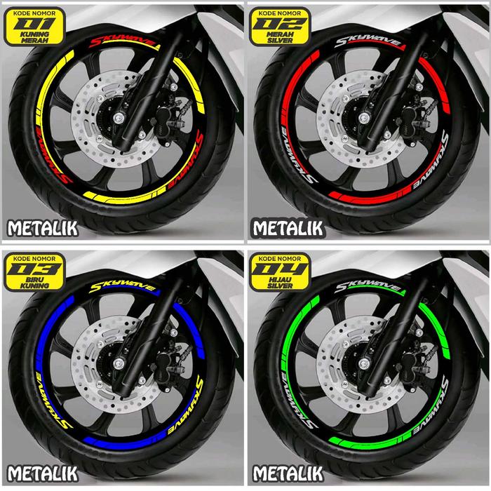 Sticker List Cutting Velg SUZUKI SKYWAVE Variasi AR 01 METALIK