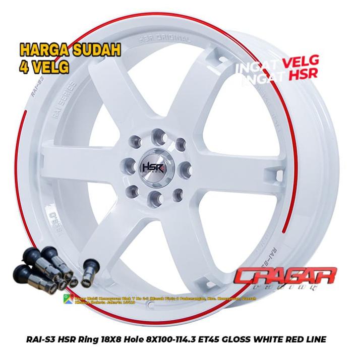 PROMO VELG RING 18 HSR RAI S3 BUAT YARIS NEW HONDA FREED JAZZ LIVINA