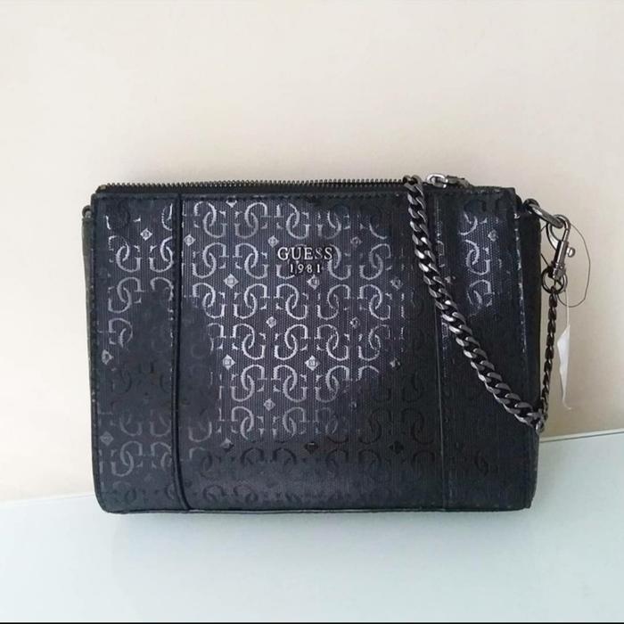 Tas selempang wanita hitam Guess original KA