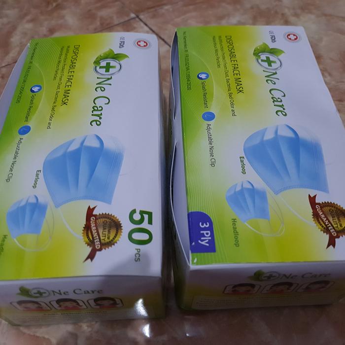 masker headloop hijab 3ply one care