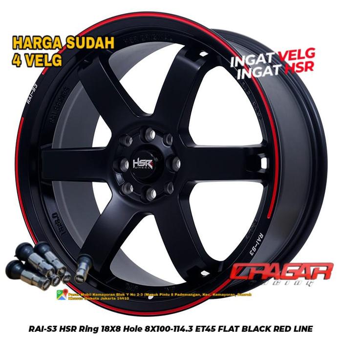 PROMO VELG RING 18 HSR RAI S3 BUAT YARIS NEW HONDA FREED JAZZ DLL