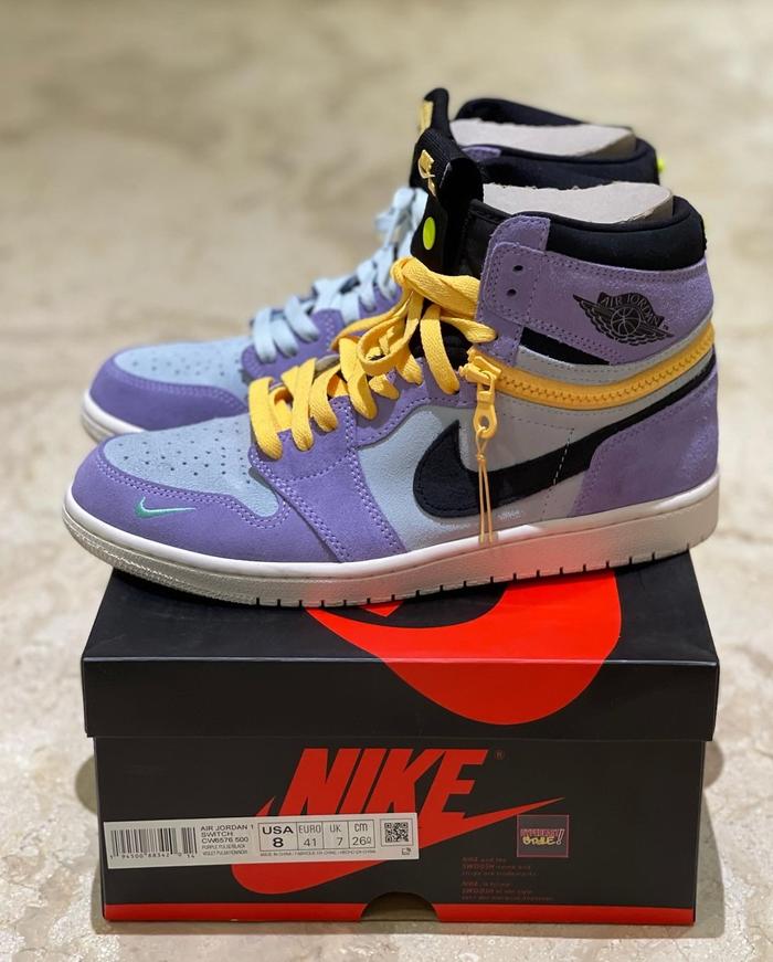 AIR JORDAN 1 SWITCH “PURPLE PULSE” AUTHENTIC SNEAKERS 100%