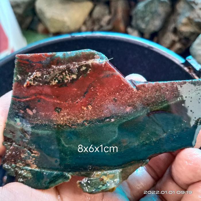 Bahan Batu Akik - Rough Batu Akik - Lempengan Batu Akik - BJ6