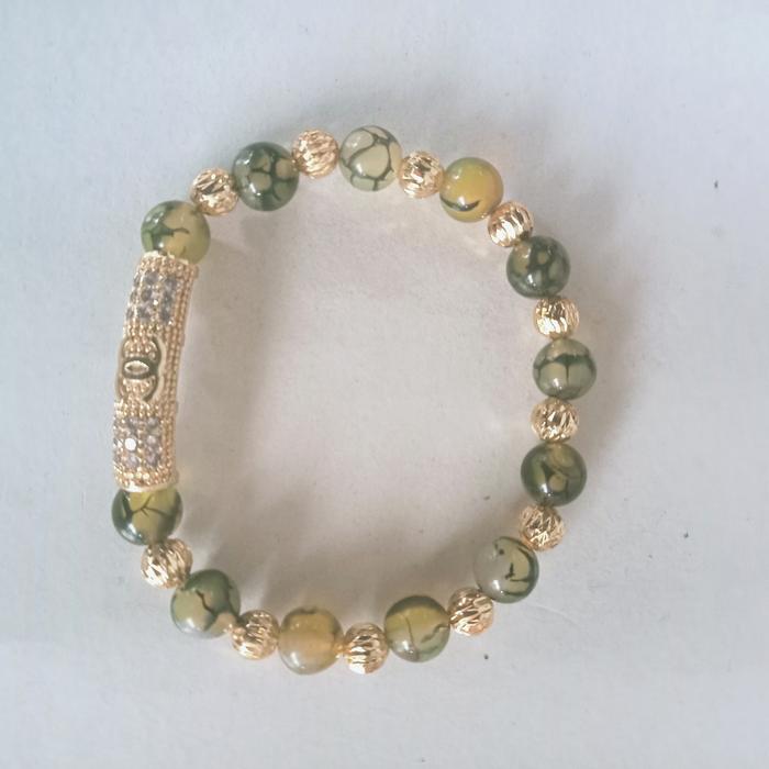 gelang giok motif Chanel gold