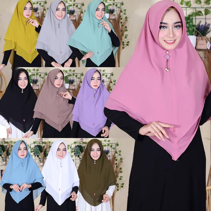 khimar 2 layer pinguin