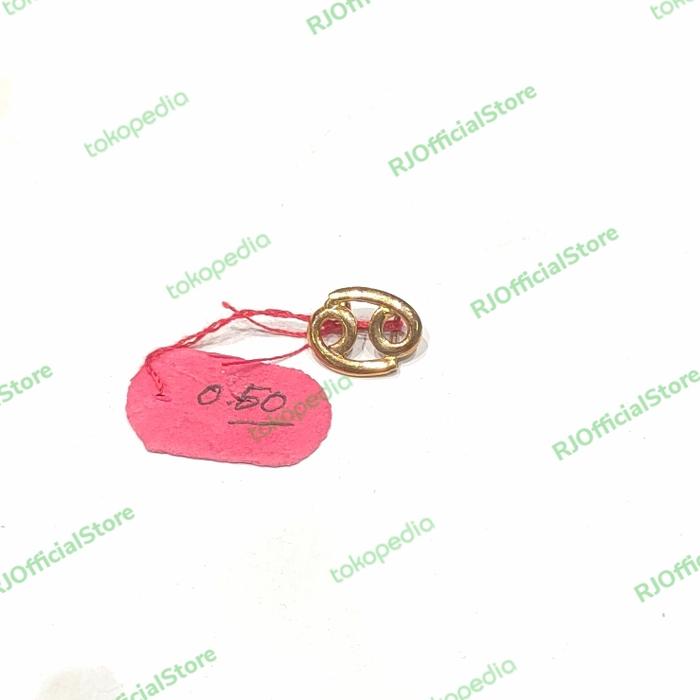 Emas muda 18k / 375 asli Original model Rasi Bintang Zodiak (Liontin)3