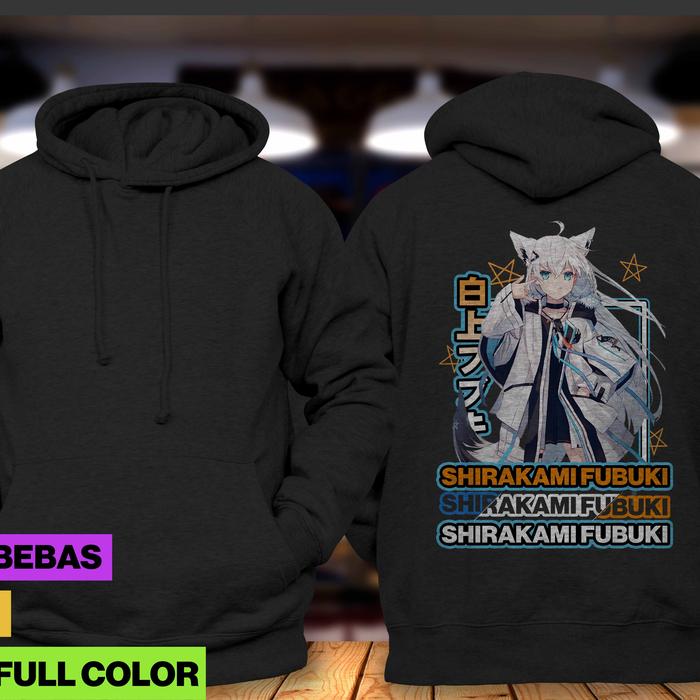 Jaket Hoodie jumper HOLOLIVE - SHIRAKAMI FUBUKI